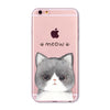 Transparent Fashion Love Cat Cases For Mobile Phone
