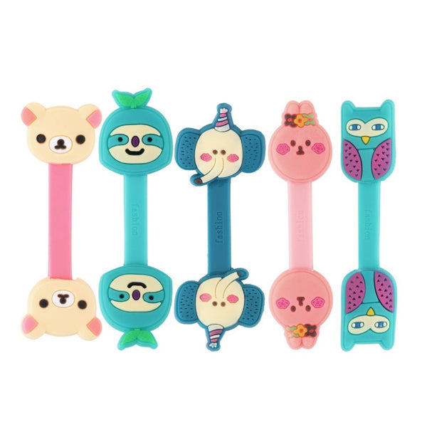 Cute Animals Cable Winder Clip Headphone
