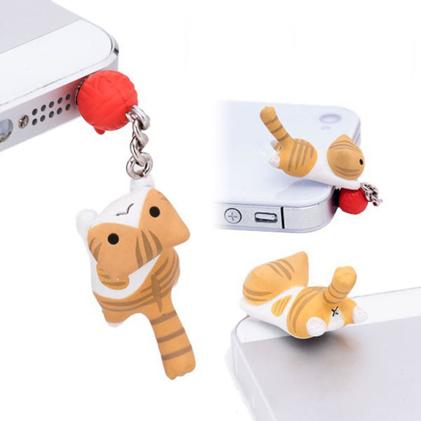 Cartoon Cat Cute Dust Plugs For Cell Phone