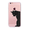 Transparent Fashion Love Cat Cases For Mobile Phone